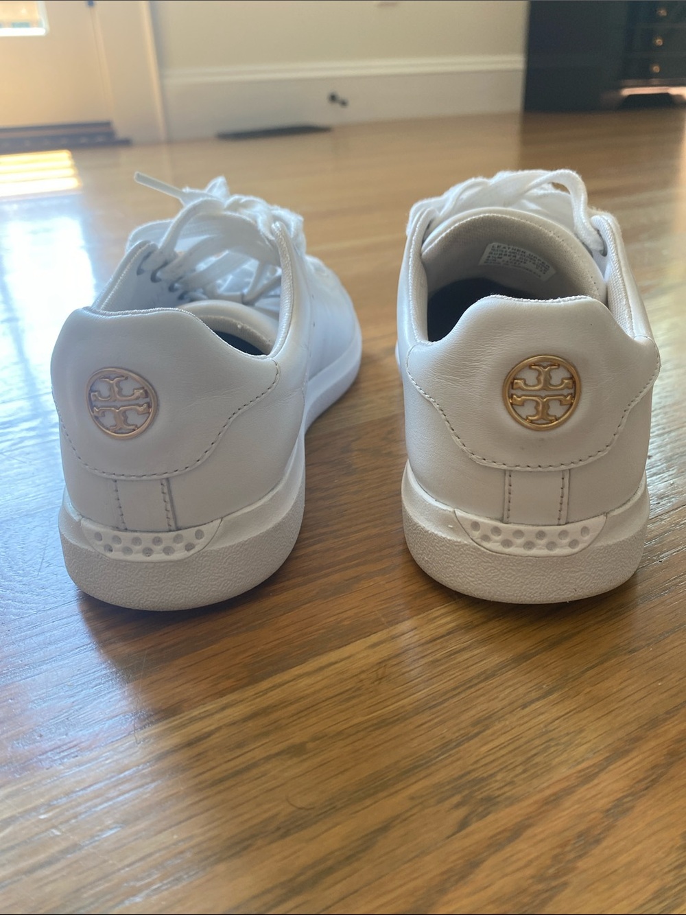 Tory Burch Classic White Leather Sneakers - Picture 5 of 7